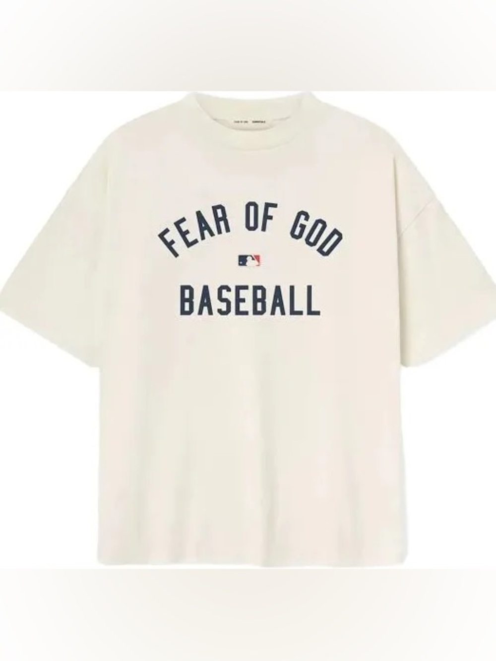 Fear of God Cream Baseball Logo Tee